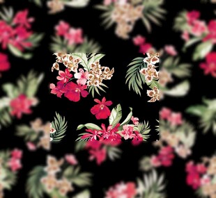 花卉图案家纺布料样品