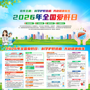 2026年全国爱肝日展板