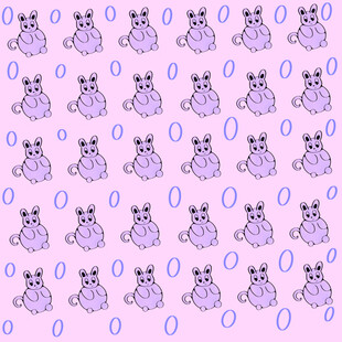紫色小兔图案背景纹理