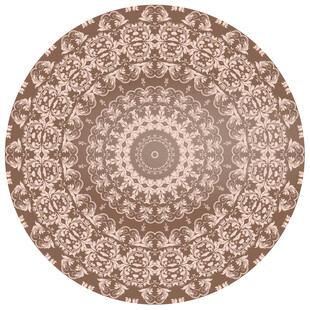 复古花纹圆形装饰图案