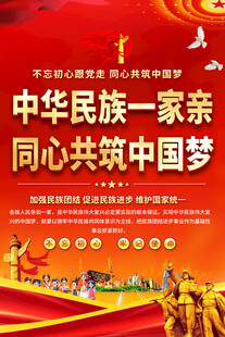 中华民族一家亲宣传海报