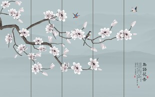 鸟语花香背景