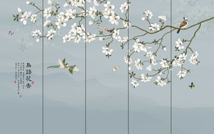 鸟语花香背景