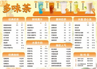 奶茶菜单设计