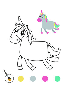 独角兽涂色素材