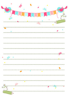 节日装饰空白信纸背景图