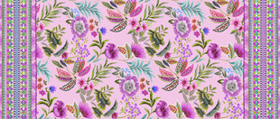 梦幻花卉图案背景纹理