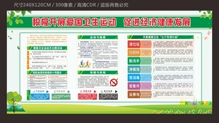 爱国卫生月知识宣传栏