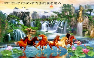 马到成功流水背景