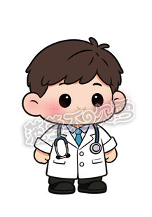 可爱卡通小医生形象