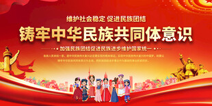 铸牢中华民族共同体意识展板