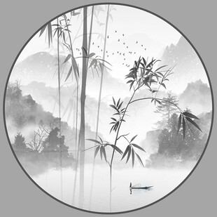 水墨竹子装饰画