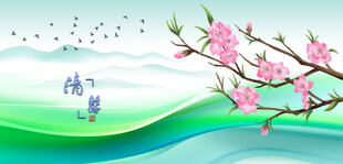 春日烂漫桃花景
