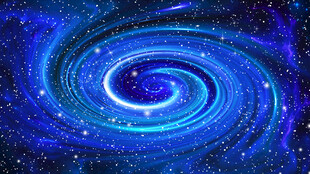 蓝色旋涡星空吊顶天花