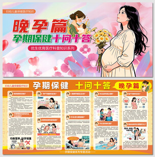 孕期保健十问答之晚孕篇展板