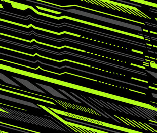 荧光黑底线条抽象图案