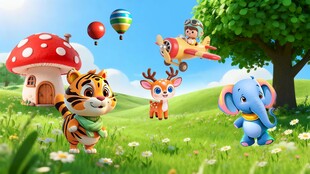 六一活动背景动物乐园