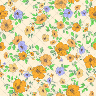 花卉图案背景 清新自然风