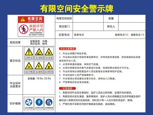 有限空间安全警示牌