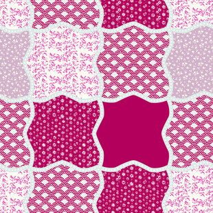 数码印花 方巾花