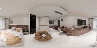 现代简约风温馨卧室空间