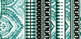 蓝绿色几何条纹图案