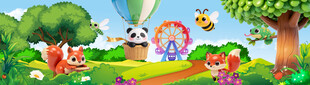 动物乐园巨幅背景墙