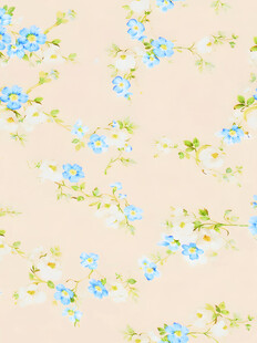 淡米色底蓝花碎花图案