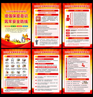 2026年全国保密宣传月展板