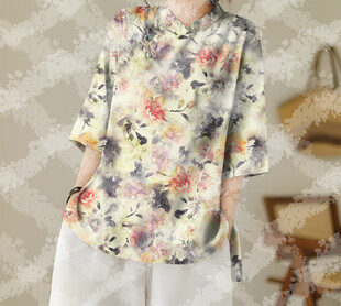 数码印花  手绘花 效果花