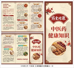 中医药健康教育三折页
