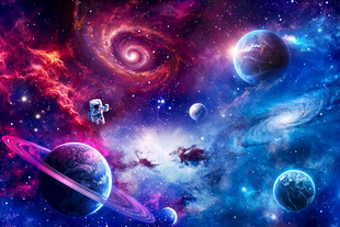 宇宙星空太空黑洞宇航员星球背景