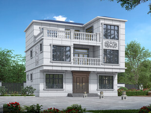 农村三层欧式别墅外观设计图效果