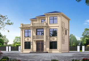 农村三层欧式别墅外观设计图效果