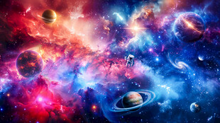 绚丽星空宇宙空间外太空星球背景