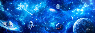 宇宙星河浩瀚外太空银河星球背景