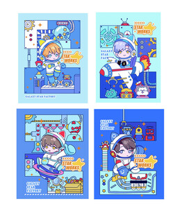 太空人 男孩卡通