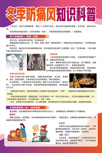 冬季防痛风知识科普海报