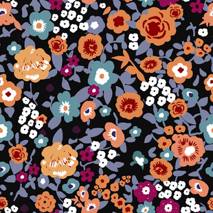 多彩花卉图案背景设计