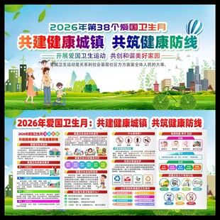 2026卫生月主题活动宣传海报