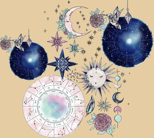 梦幻星空主题装饰元素