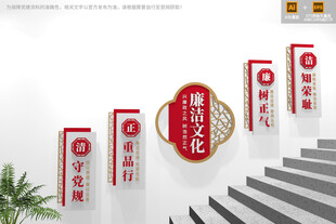 廉洁楼梯文化墙