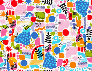 多彩儿童印花图案设计