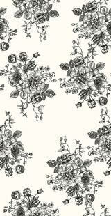 黑白花卉图案纹理背景