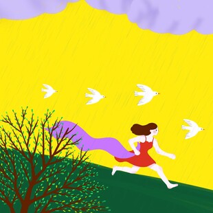 雨来了又怎样雨中奔跑的女孩