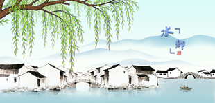 江南水乡春日美景图
