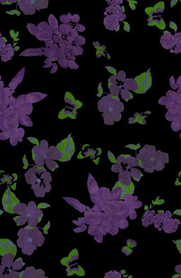 紫色花卉绿叶图案背景