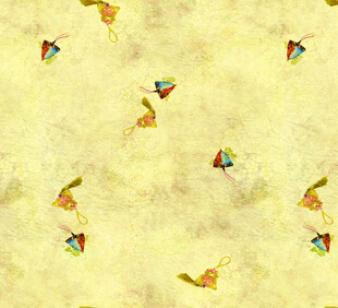 复古风小鸟树叶花纹图案