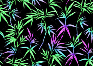 炫彩竹叶图案背景