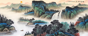 水墨山水风景图